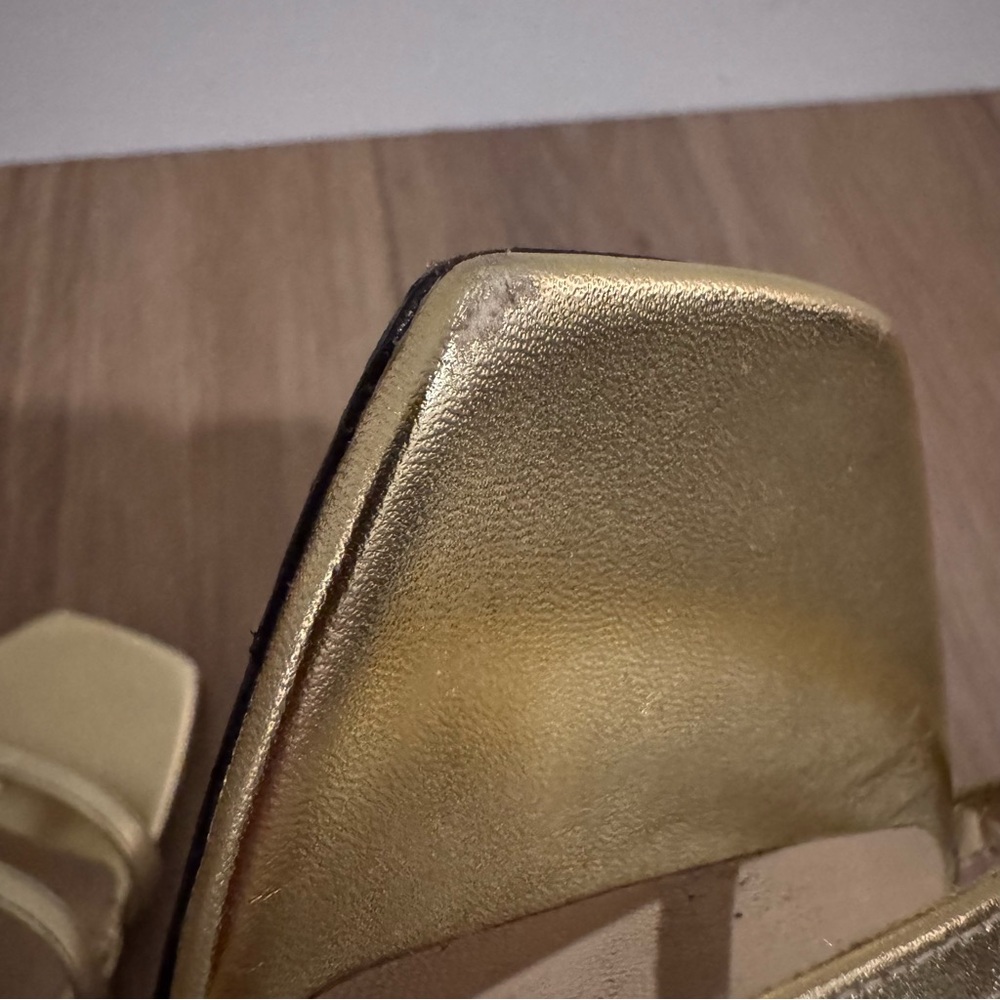 Jimmy Choo Strappy Gold Sandals - Picture 6 of 6